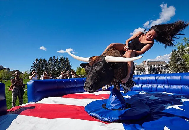 Mechanical bull safety ring