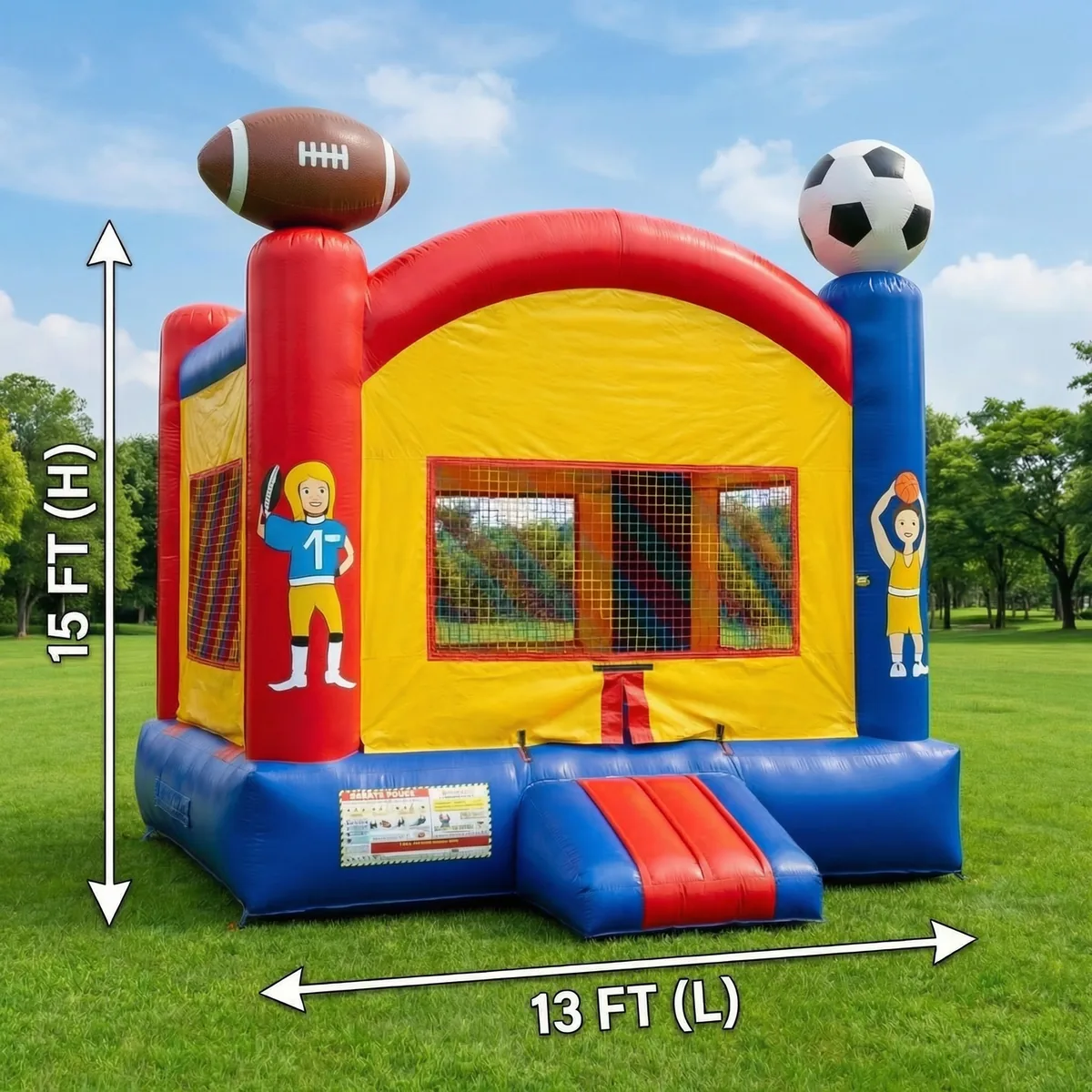 Sports 'P' Bounce House 13x13