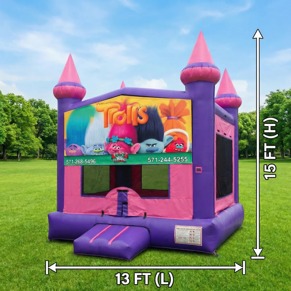 Girly Panel Bounce House 13x13