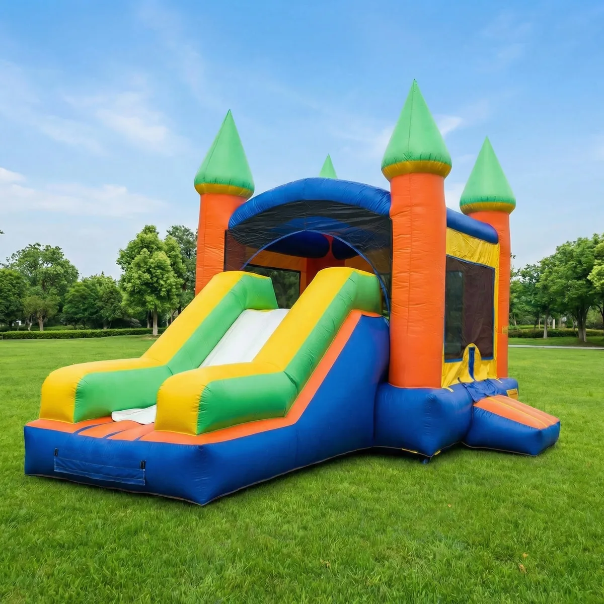 Orange Slide Combo Bounce House