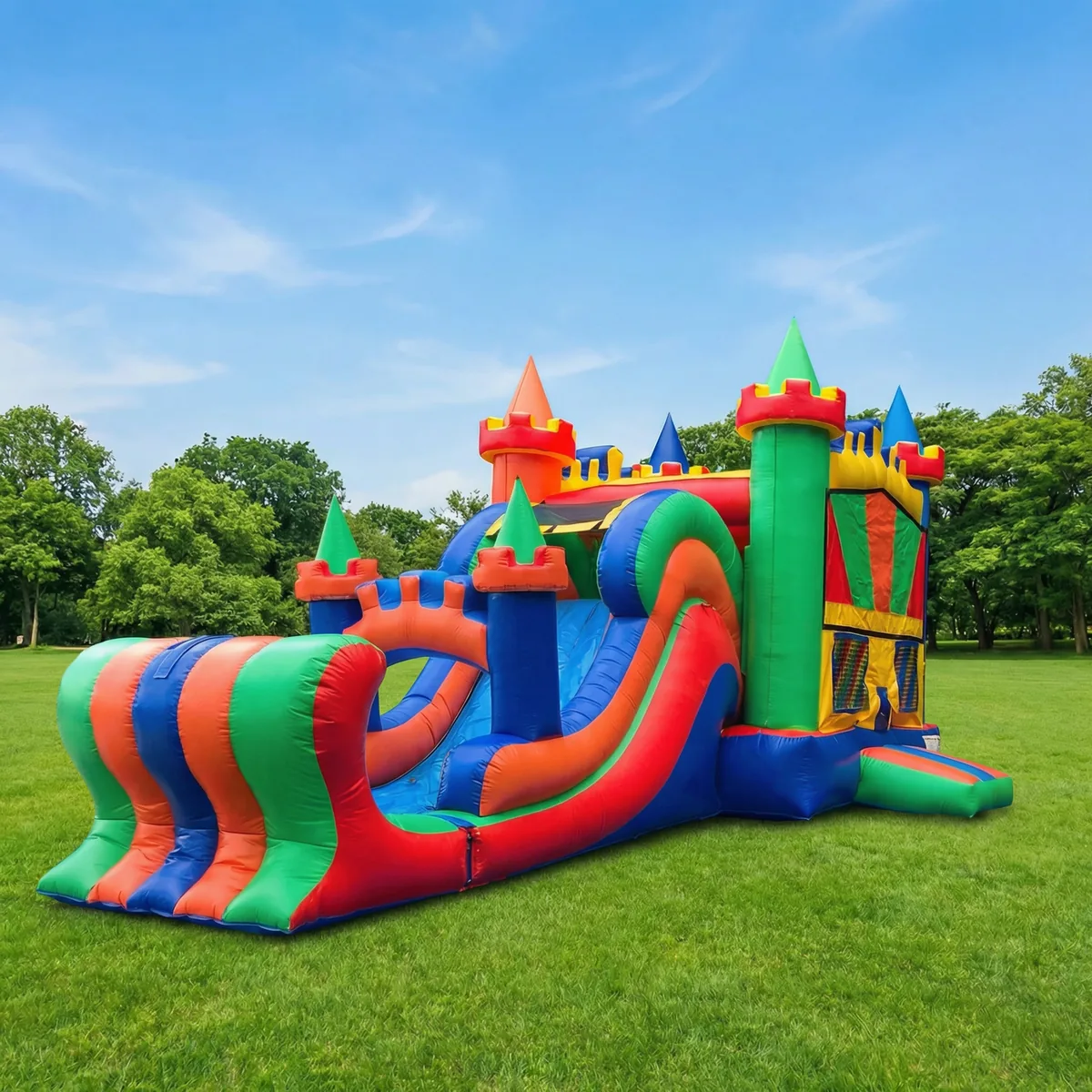 Orange Combo Bounce House 14x32 rental in Stafford VA