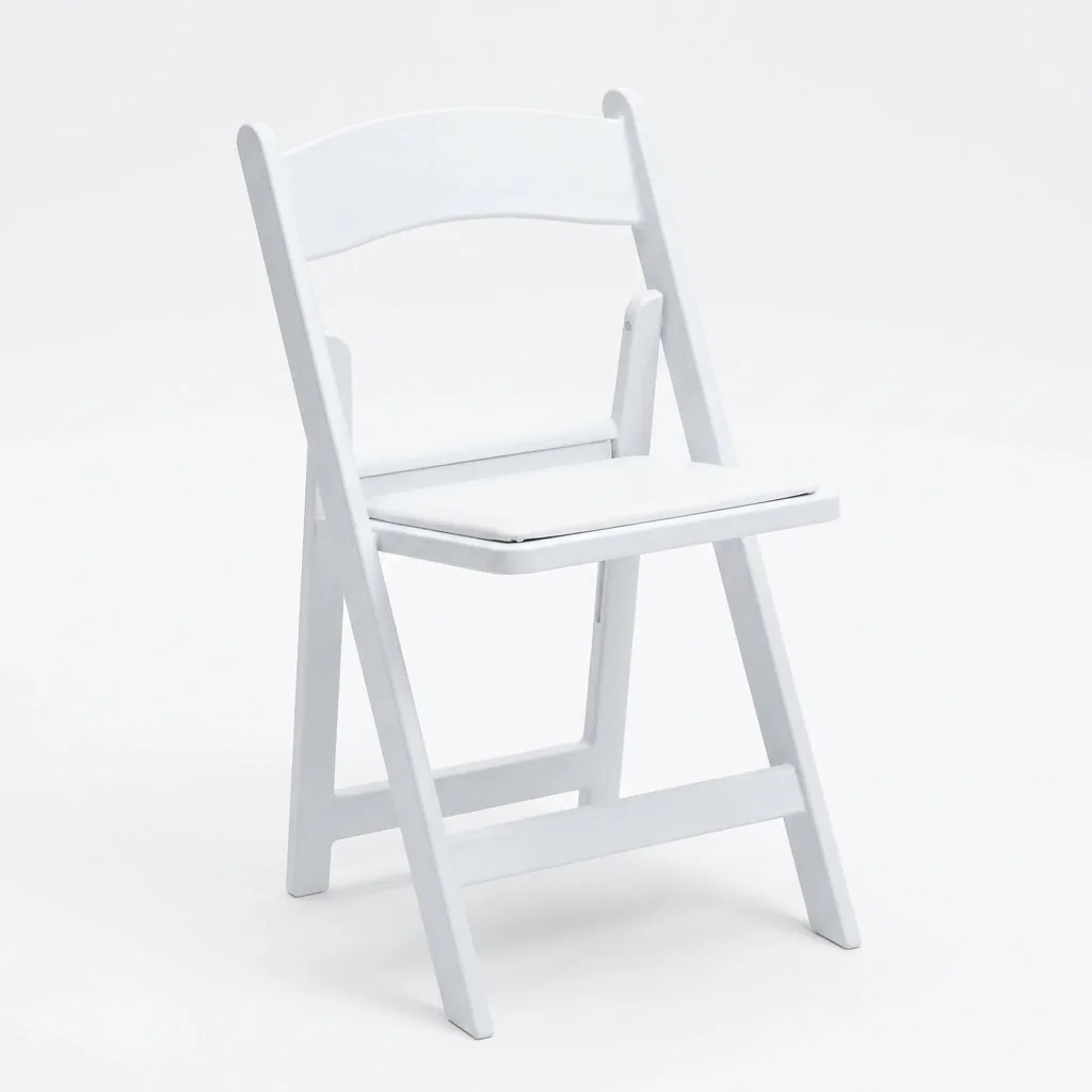 White Resin Folding Chair